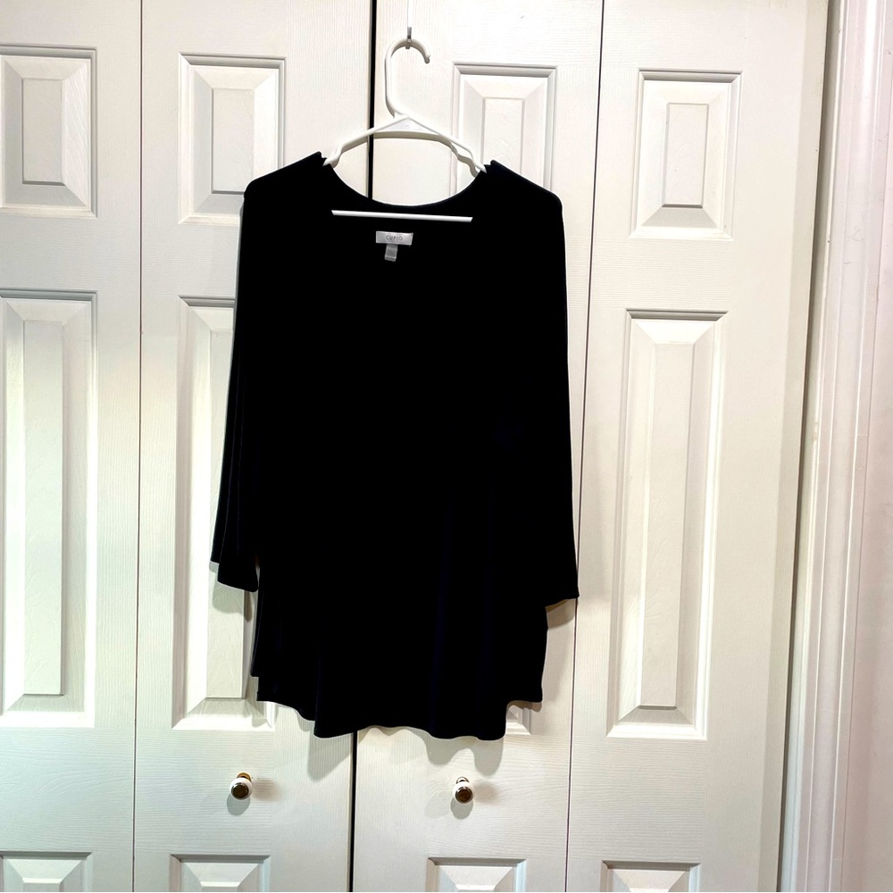 Cupio Black long-sleeved top - 2X